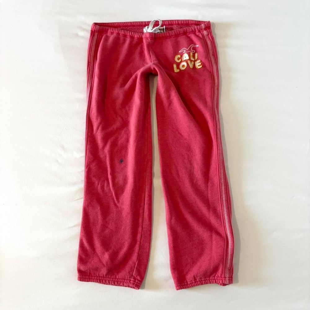 Hollister Cali Love Capri Sweatpants Womens XS Pink Y2K Low Rise Ankle Joggers - Picture 2 of 8